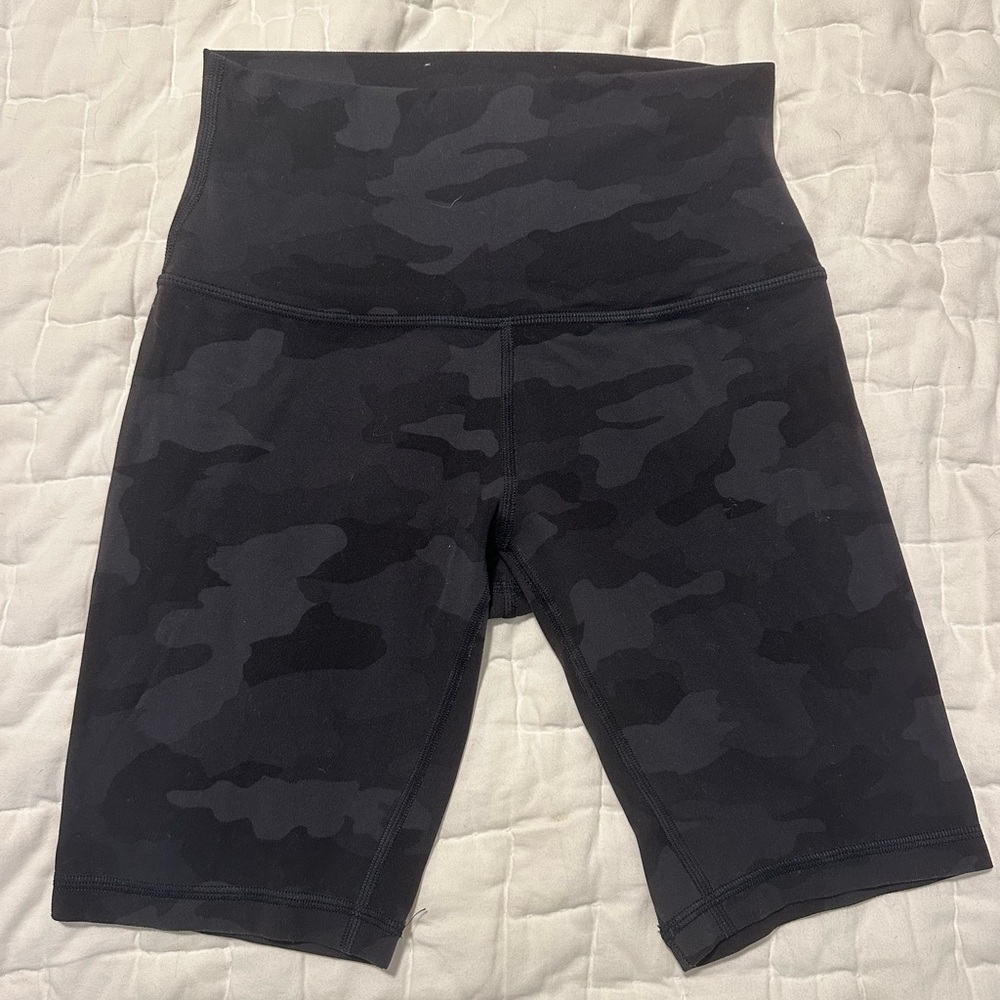 Lululemon Black Camouflage Biker Shorts